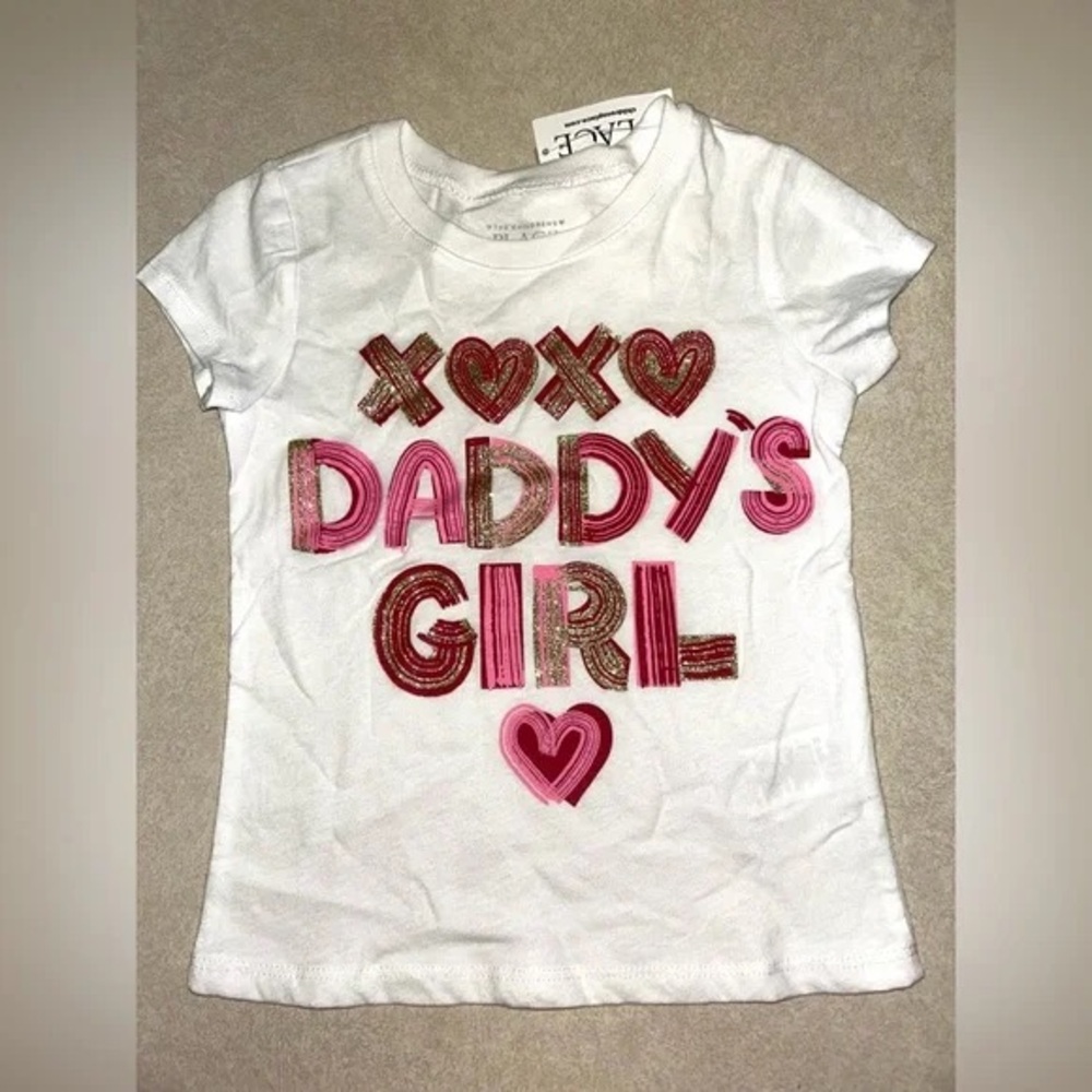 Gap Kids White "Daddy's Girl" Short Sleeve Tee